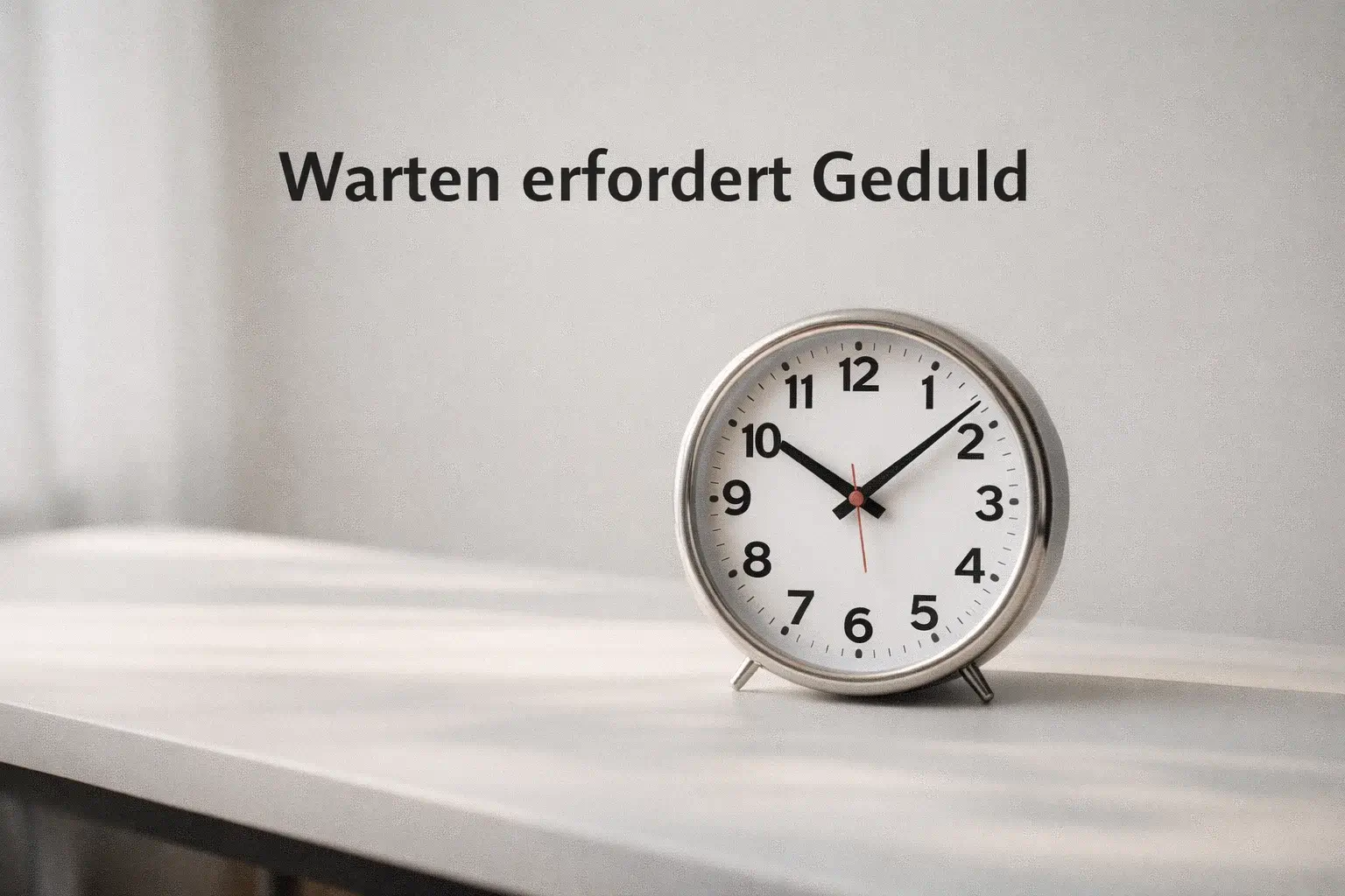 Uhr symbolisiert Wartezeit bei Auszahlungen