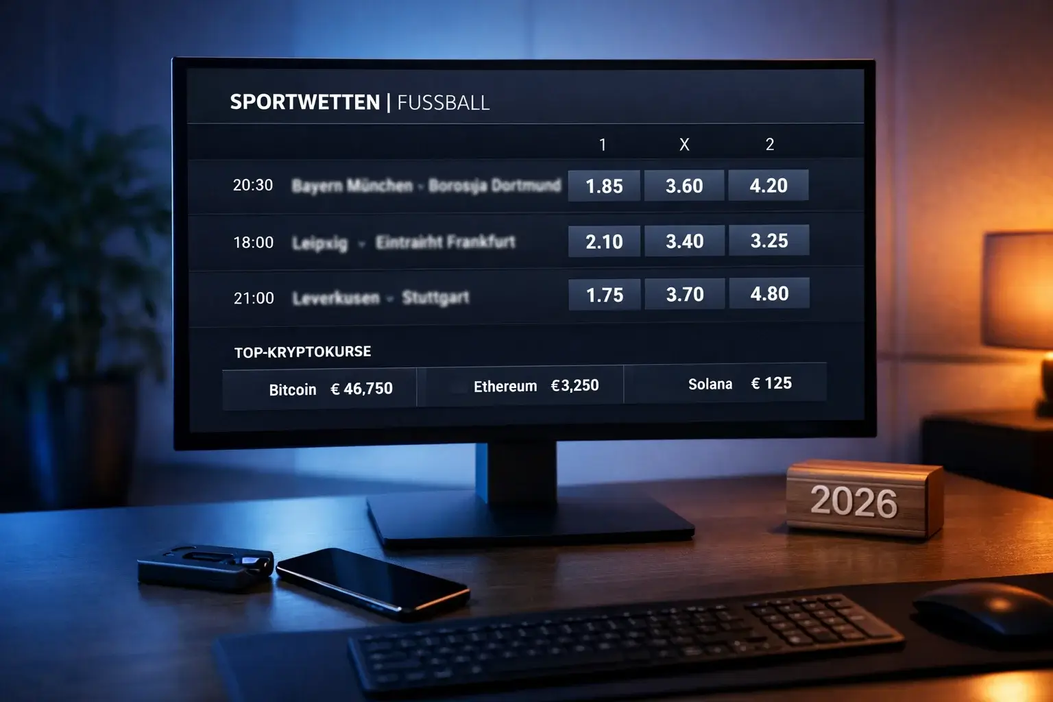 Moderne Bitcoin-Sportwetten-Plattform im Jahr 2026