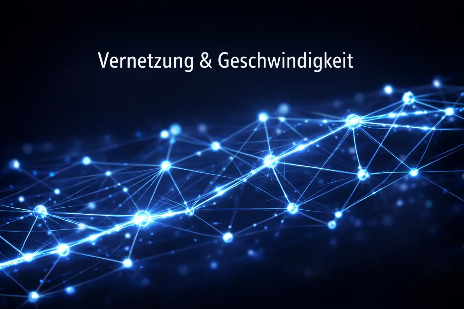 Netzwerk von verbundenen Knotenpunkten symbolisiert das Lightning Network