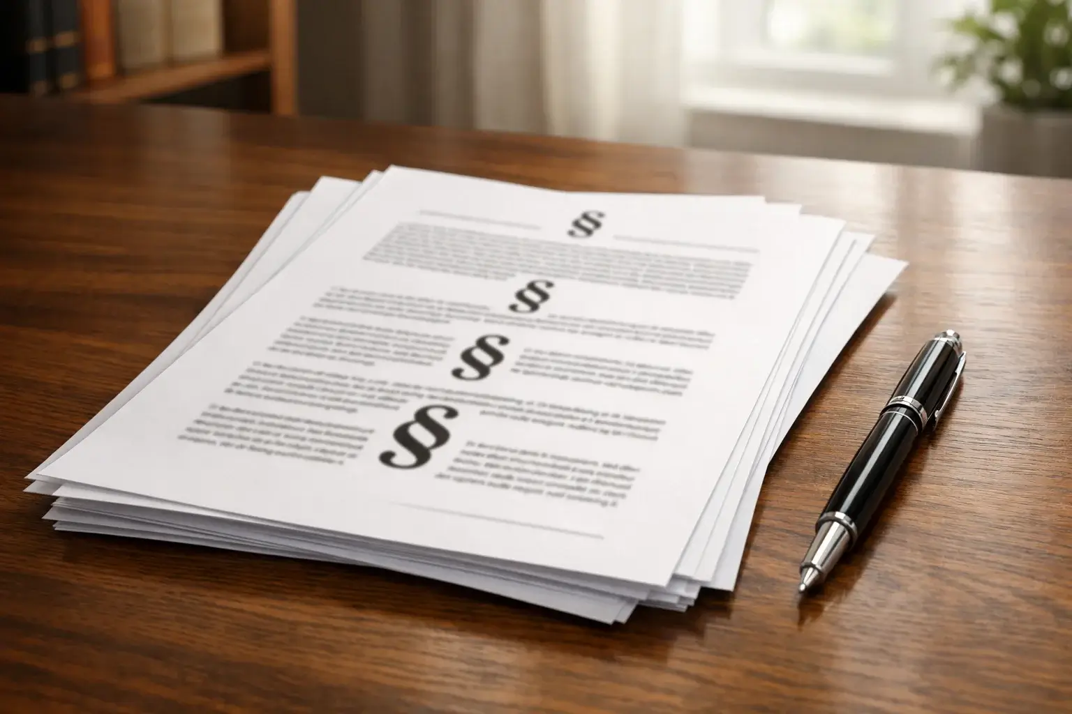 Gesetzesdokumente symbolisieren rechtliche Einordnung