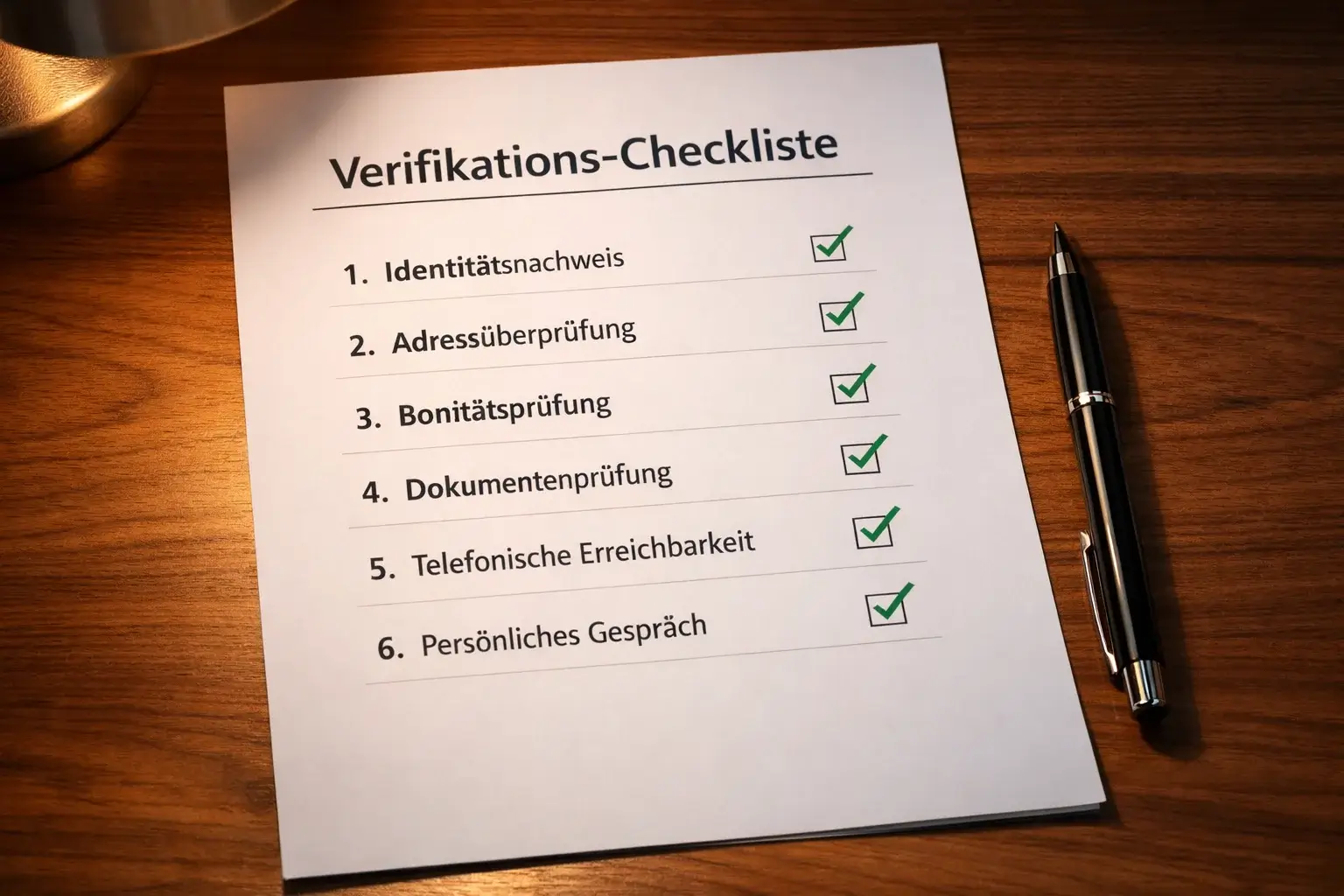 Checkliste mit Vertrauensmerkmalen für Wettanbieter